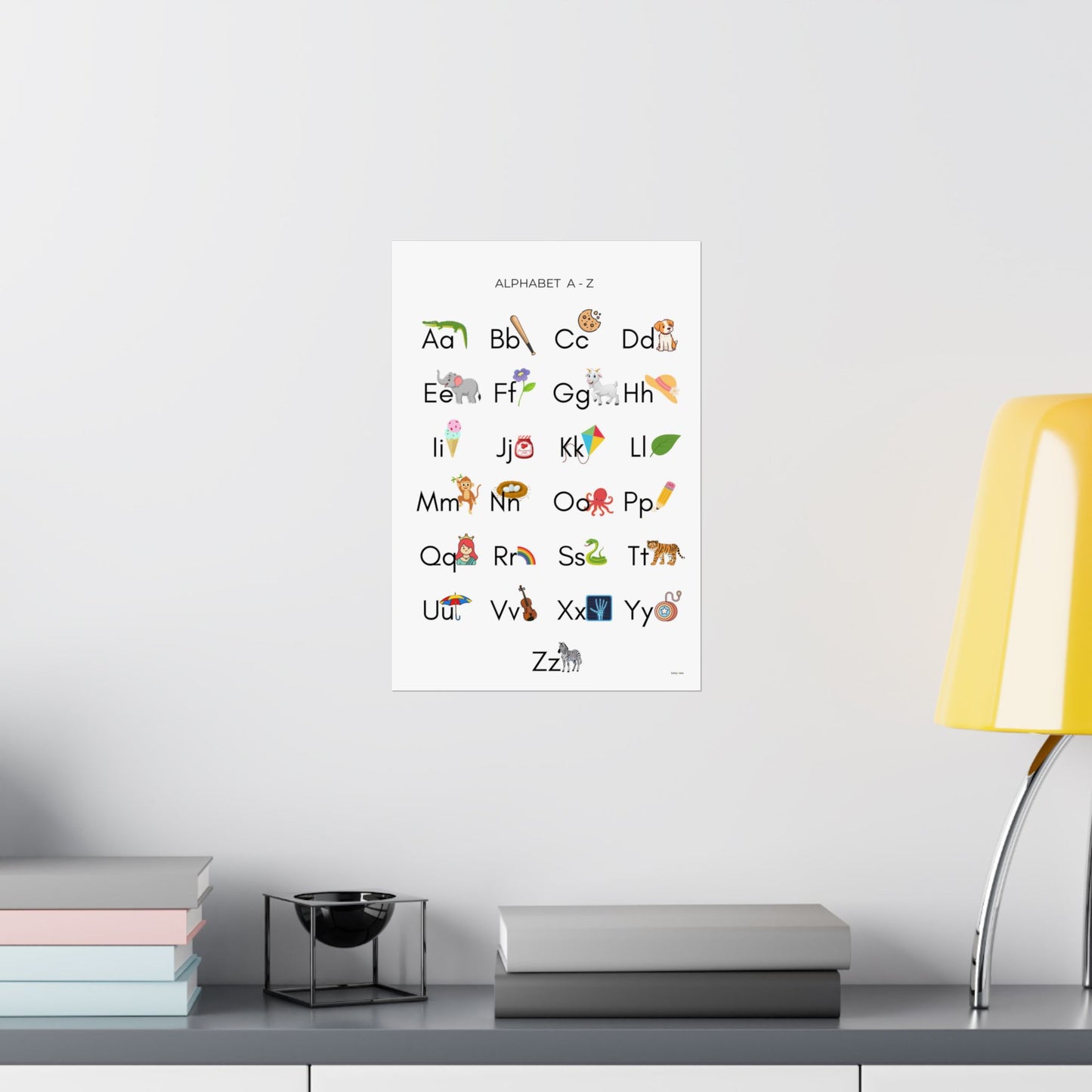 Alphabet with picture Poster - PRINTED