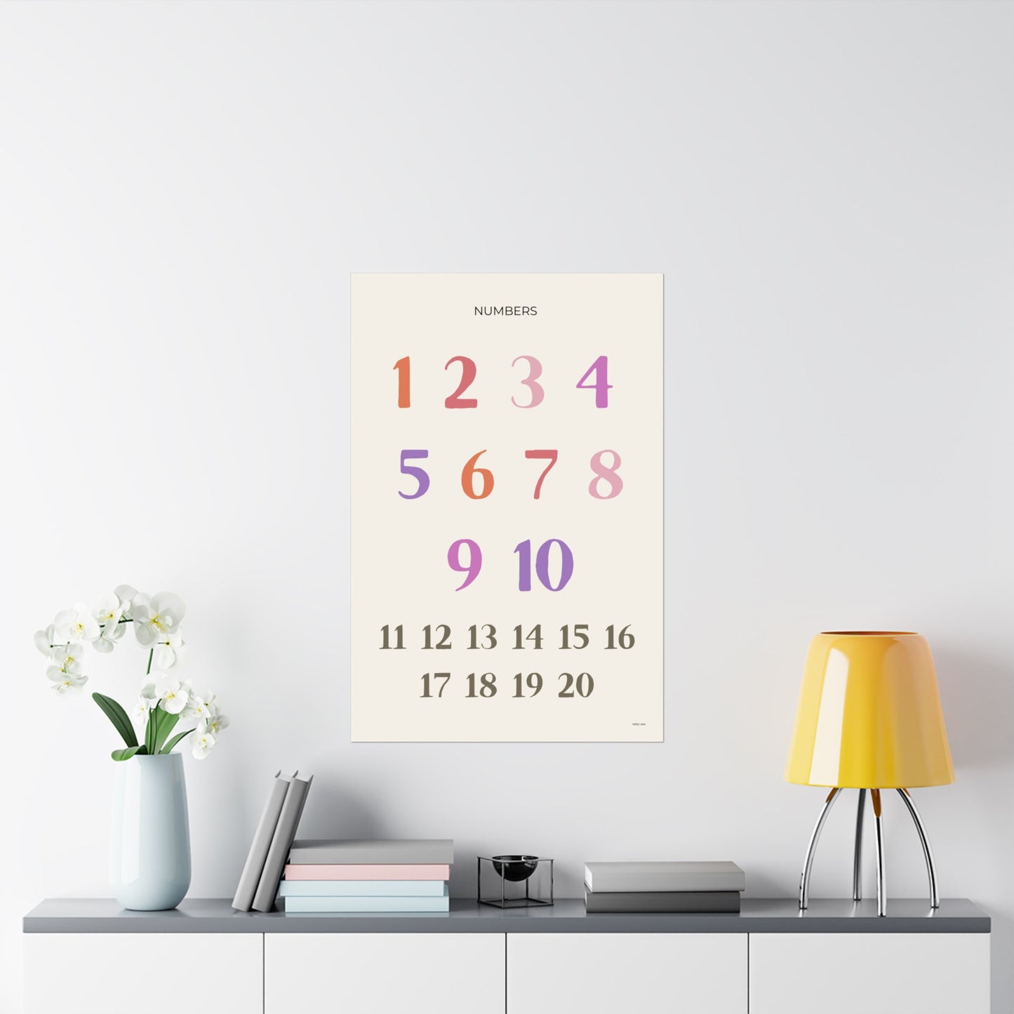 Pink Number Poster - PRINTED