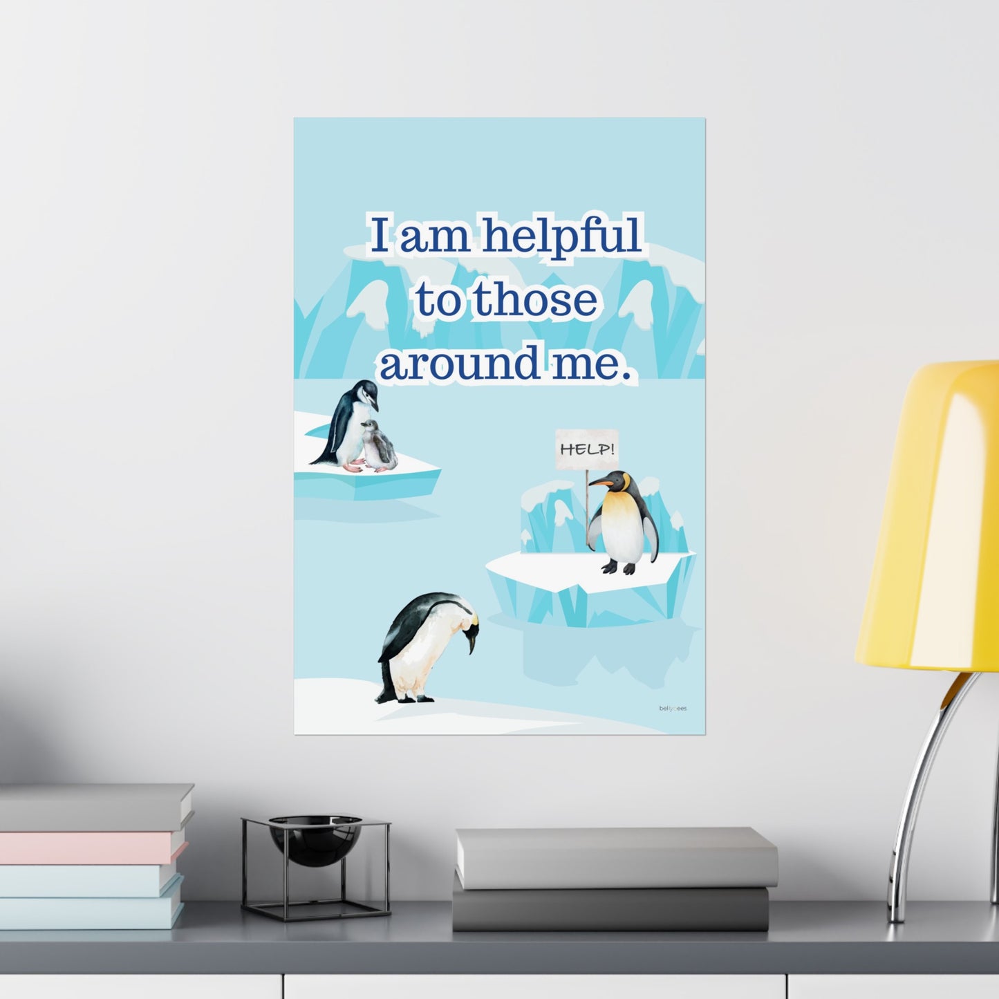 Kids Motivational Poster, I am helpful - PRINTED