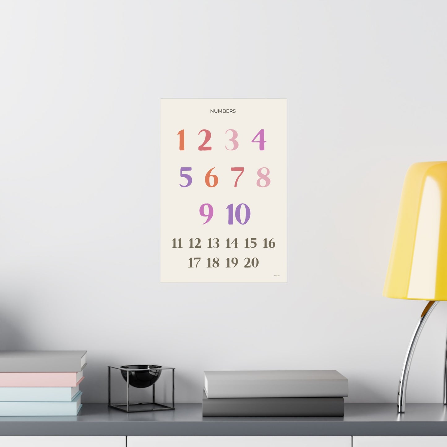 Pink Number Poster - PRINTED