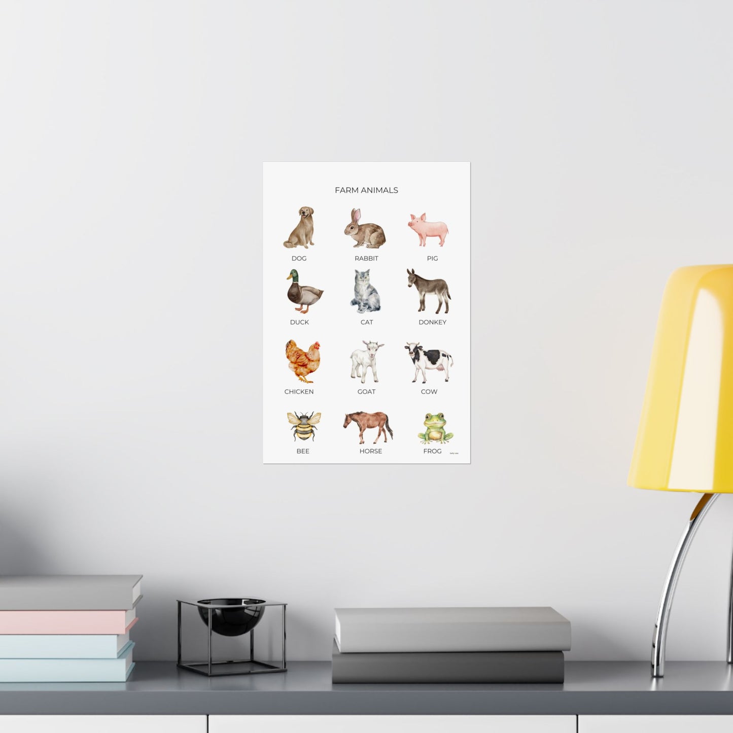 Farm Animals Poster - PRINTED