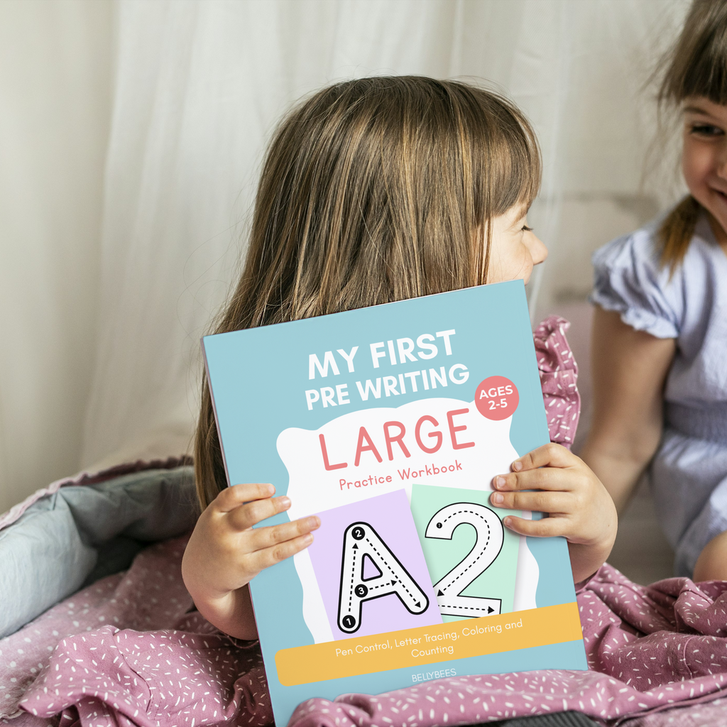 Large Alphabet, Number, Coloring & Counting Workbook for Kids