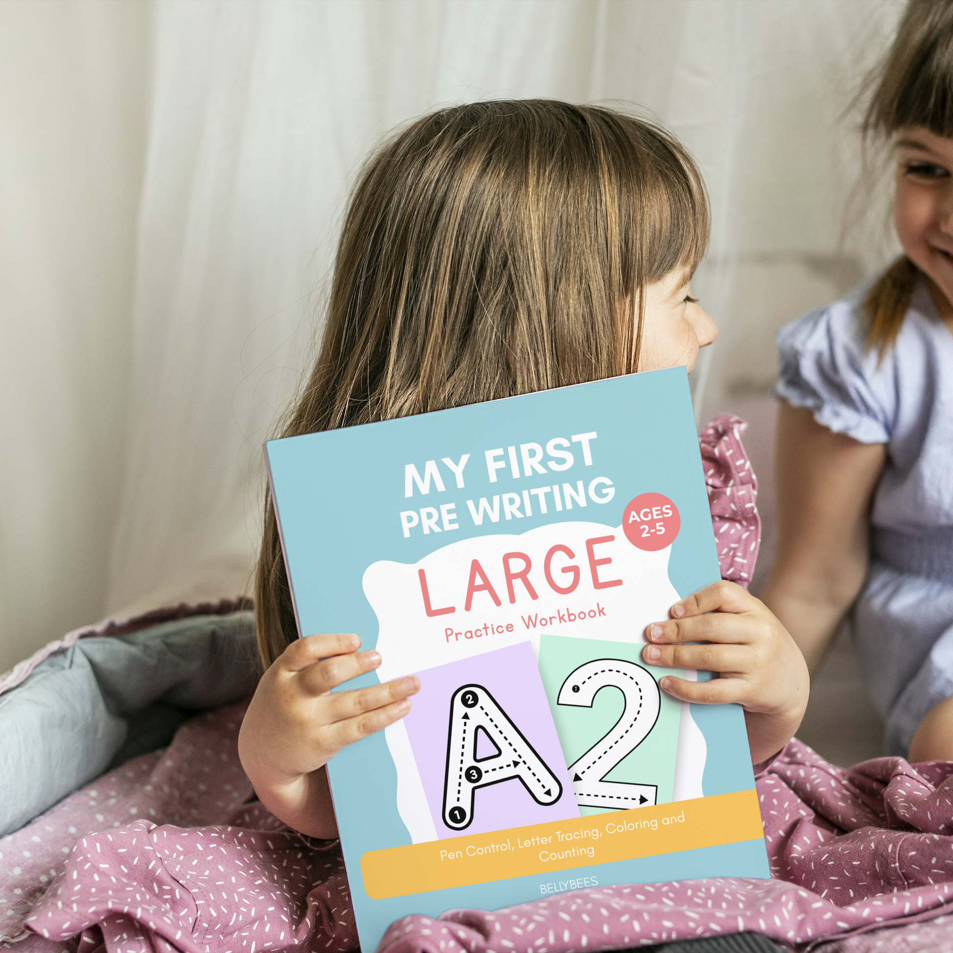 Large Alphabet, Number, Coloring & Counting Workbook for Kids