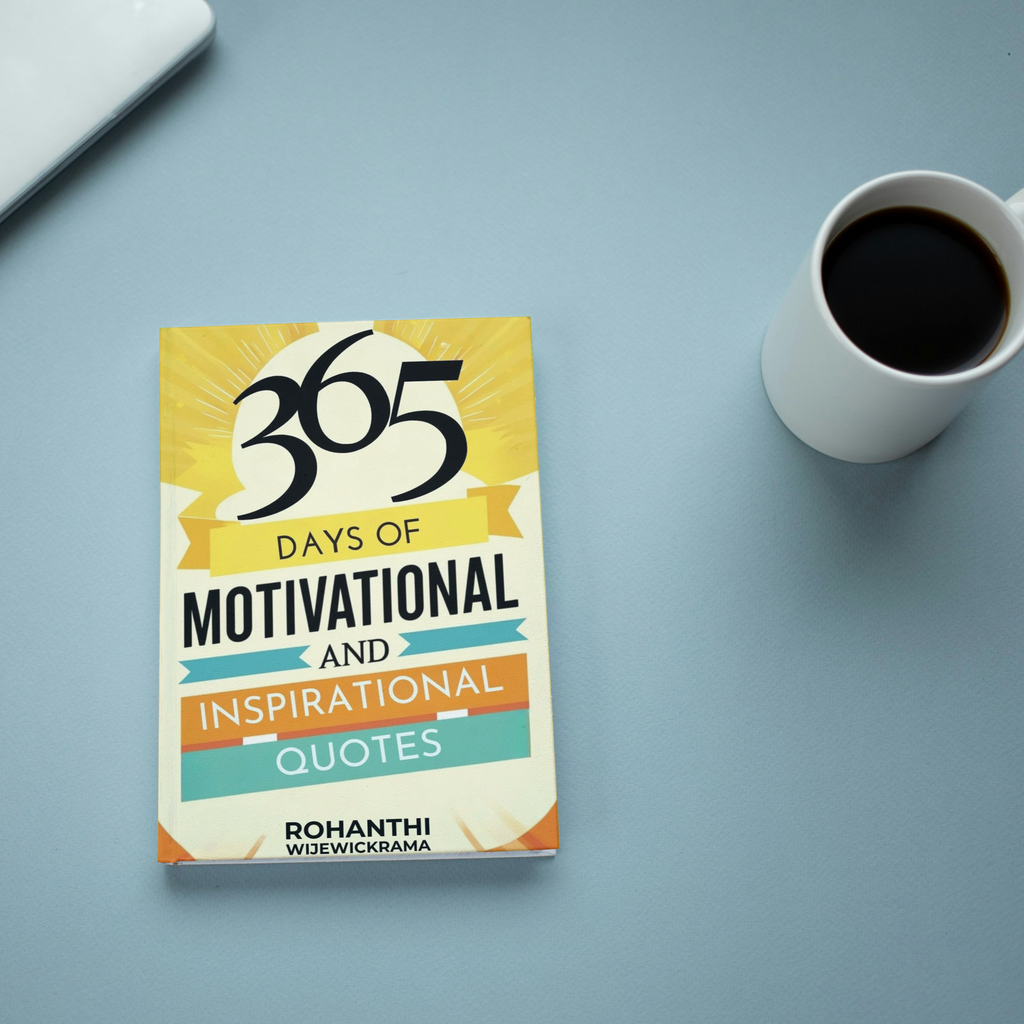 365 Days Of Motivational And Inspirational Quotes Book with coffee
