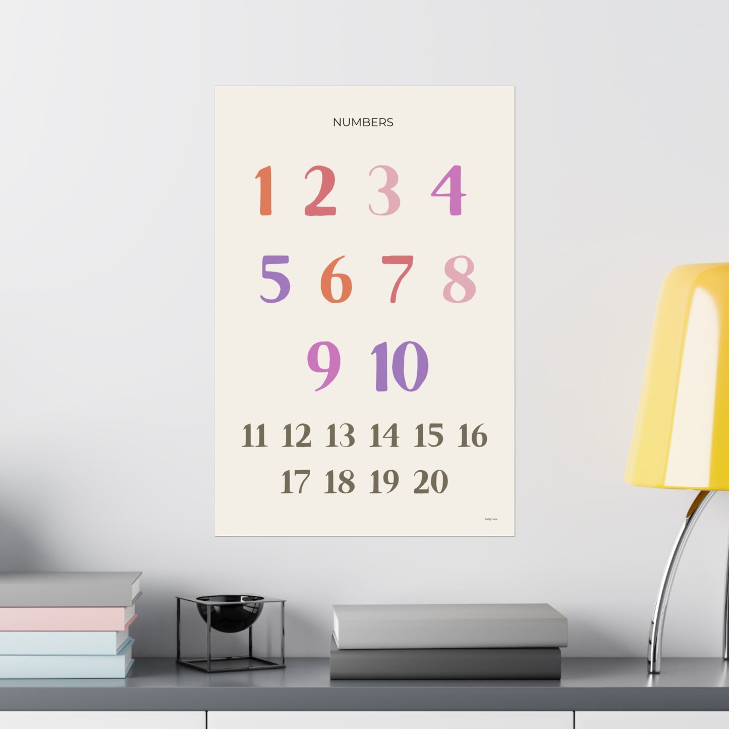 Pink Number Poster - PRINTED