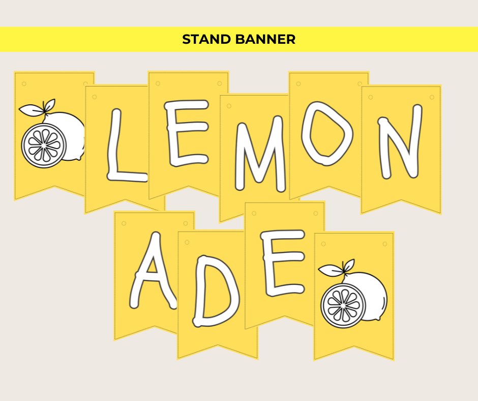Lemonade Stand Play Kit  I Printable kids Pretend Play - DIGITAL DOWNLOAD