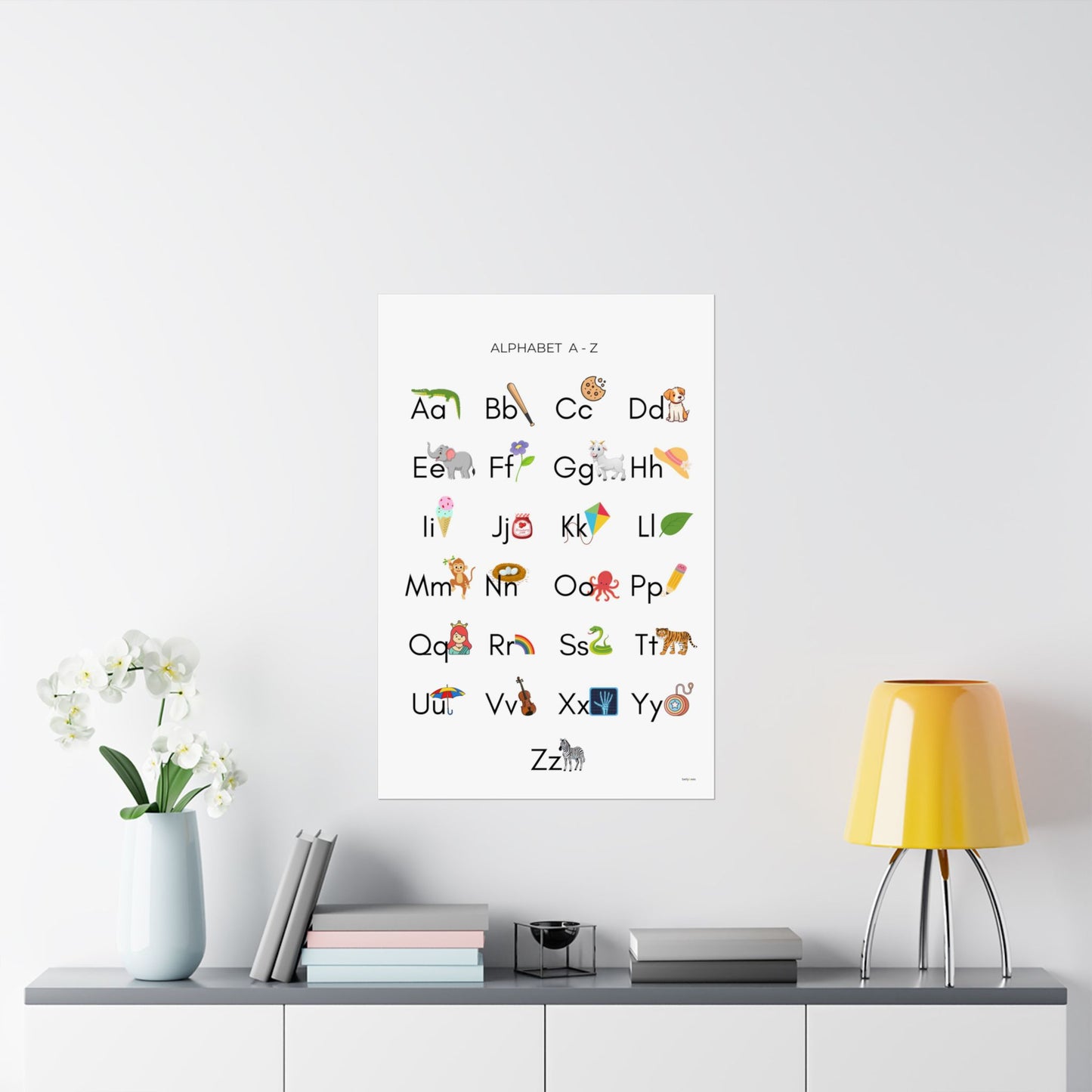 Alphabet with picture Poster - PRINTED