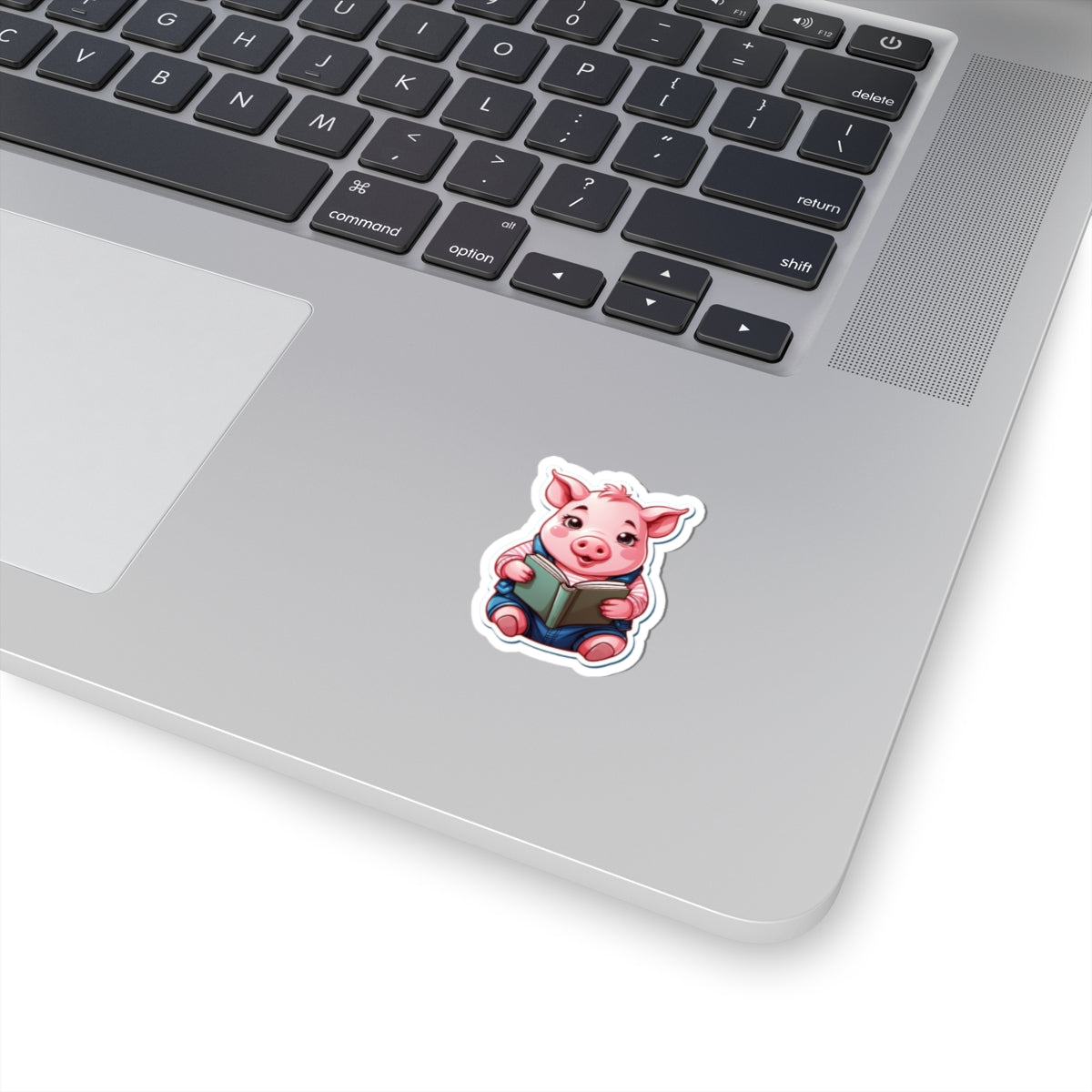 Little pig reading a book stickers