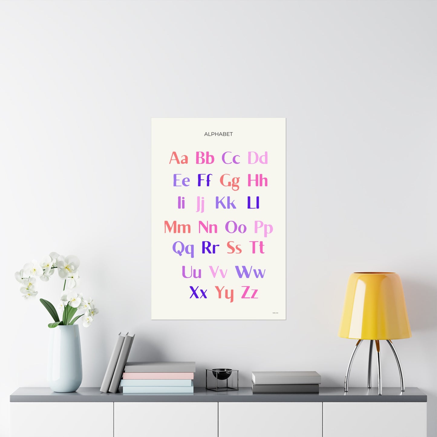 Pink ABC Poster - PRINTED