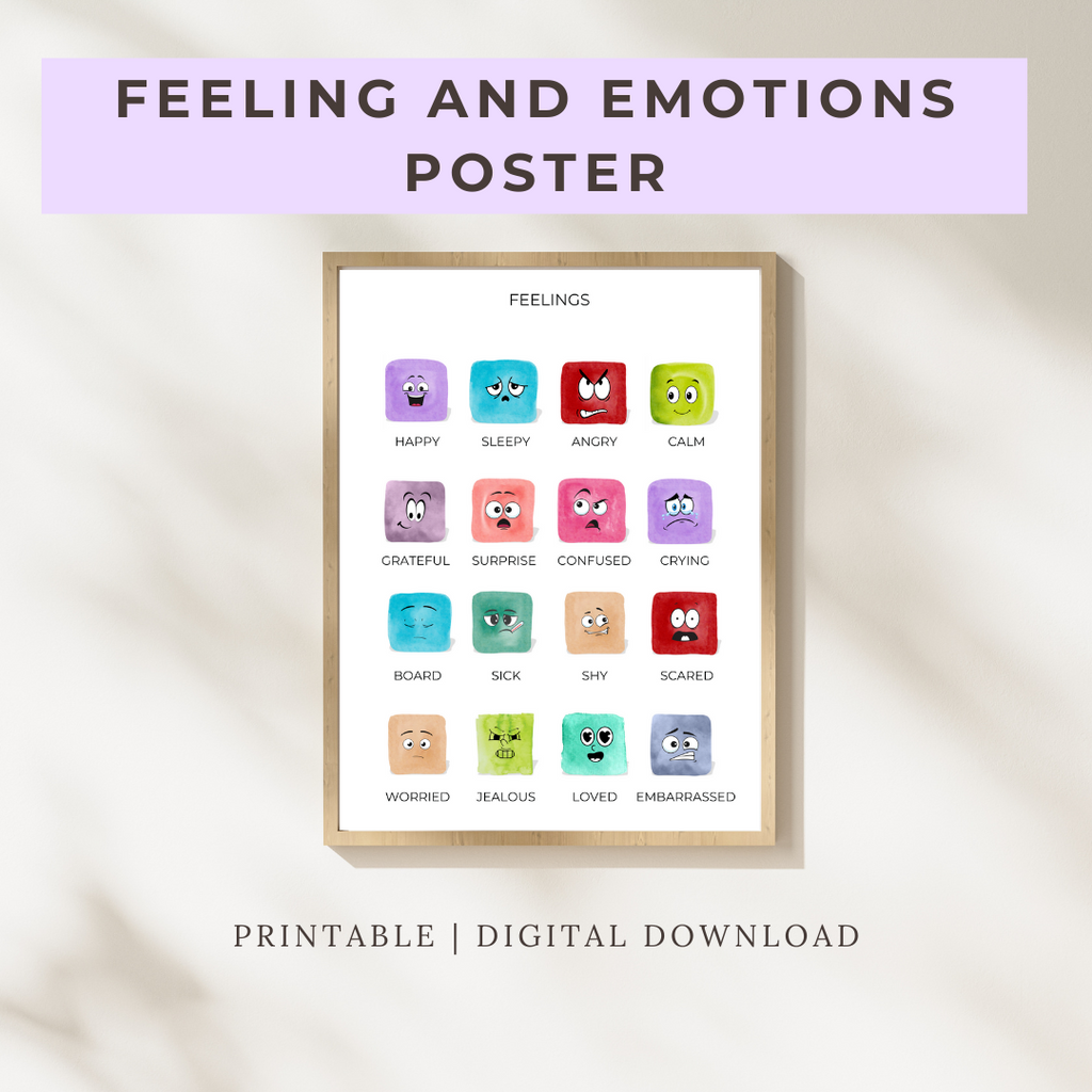 Feelings Poster DIGITAL DOWNLOAD PRINTABLE