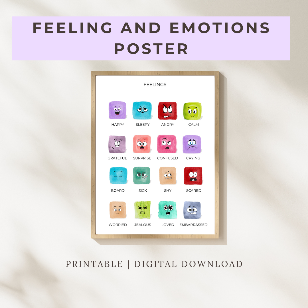 Feelings Poster DIGITAL DOWNLOAD PRINTABLE