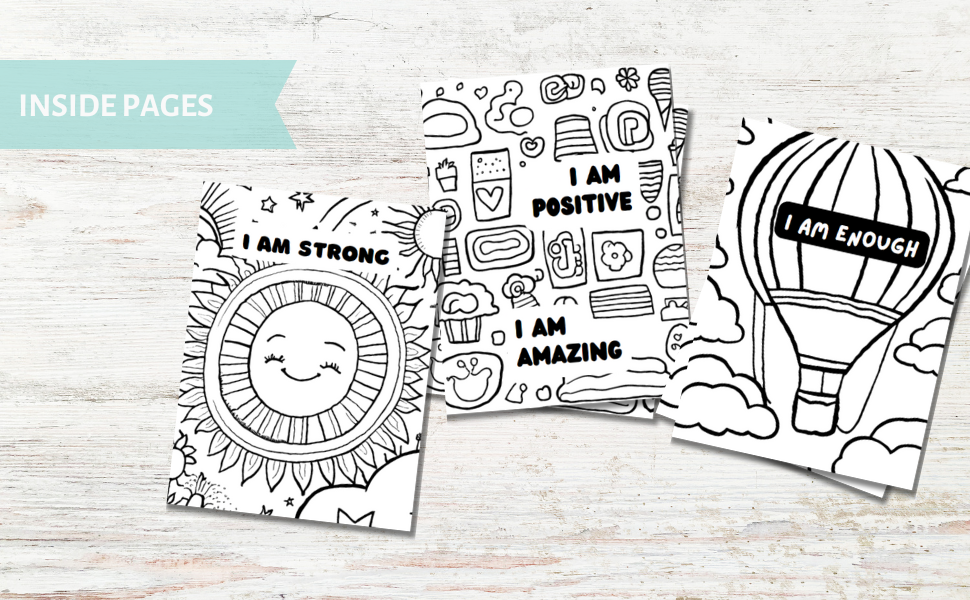 Affirmation Coloring Book for Kids  book inside pages