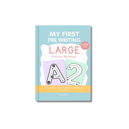 Large Alphabet, Number, Coloring & Counting Workbook for Kids