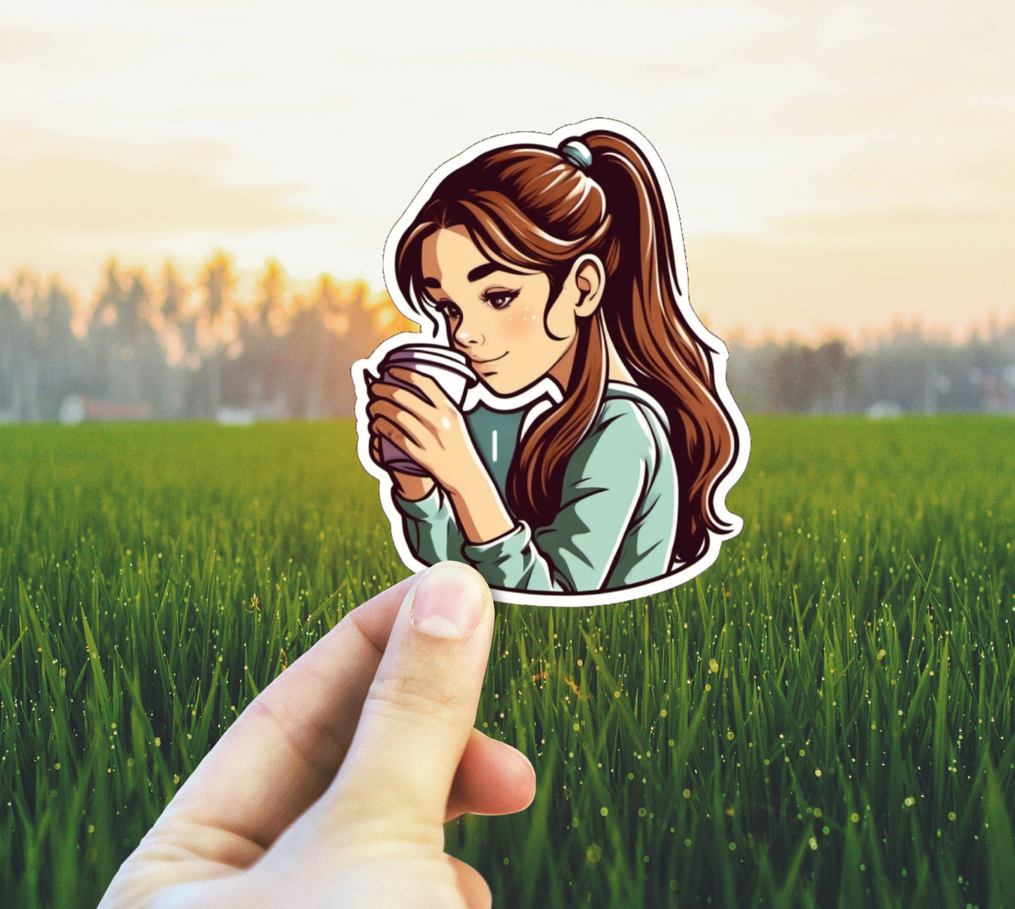 Girl power with Coffee Sticker