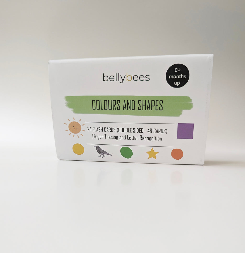 Color and Shapes flashcards pack standing