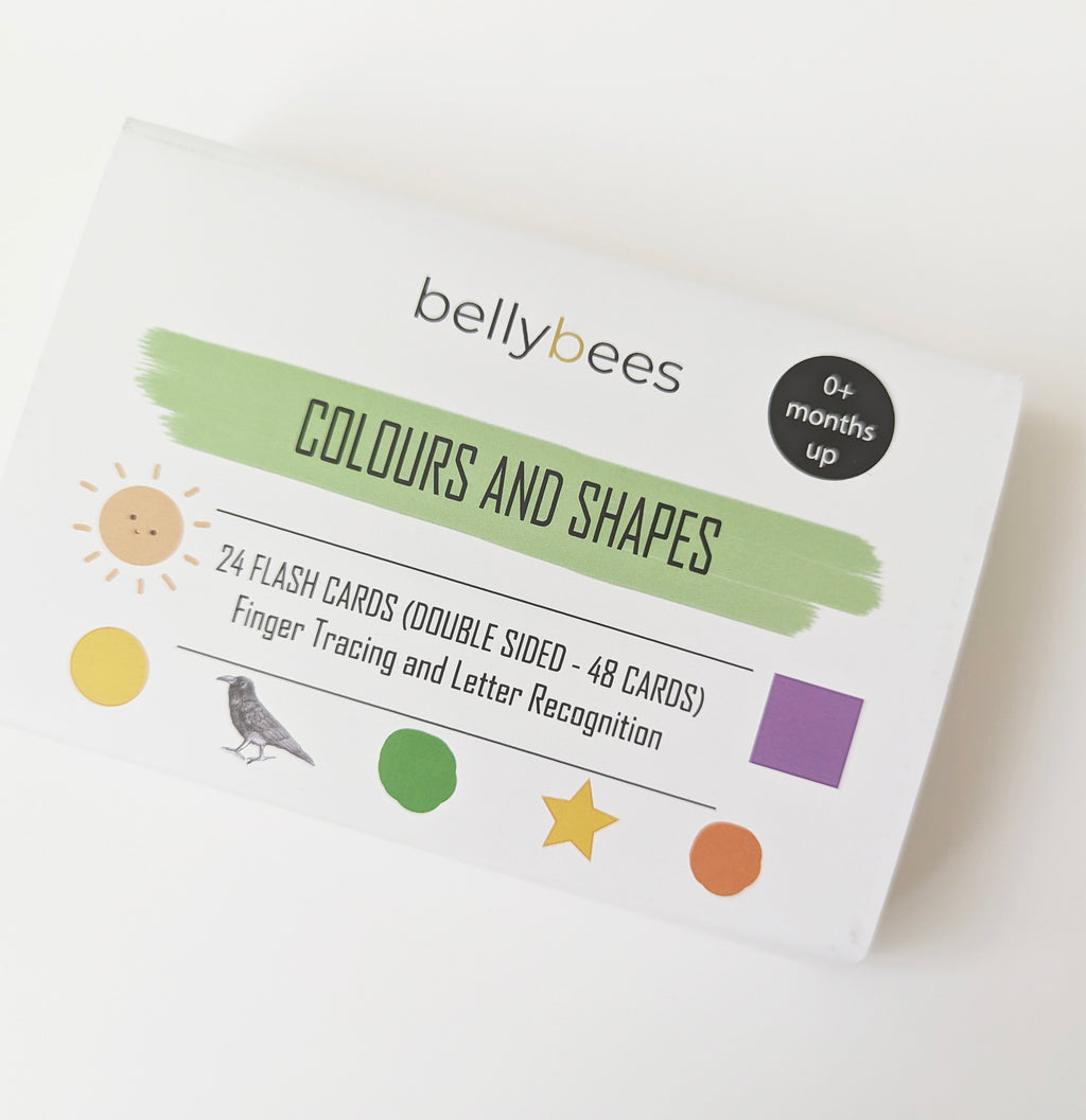 Color and Shapes flashcards top view