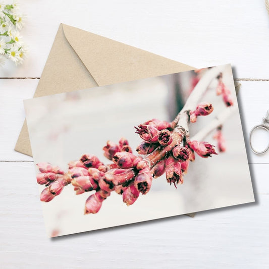 Flower Bloom Greeting Card | Printed Blank Note Cards