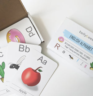 English Alphabet flashcards inside pack