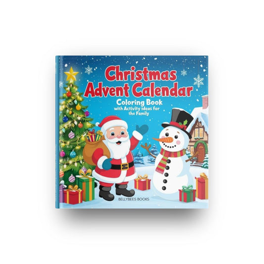 Christmas Advent Calendar Coloring Book with activity ideas