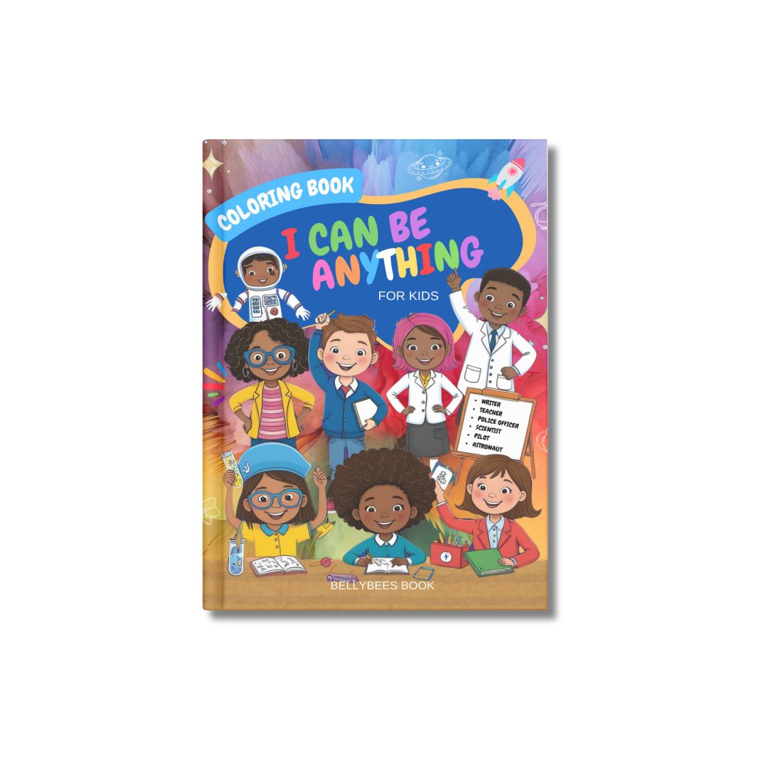 "I can be anything" coloring book for kids.