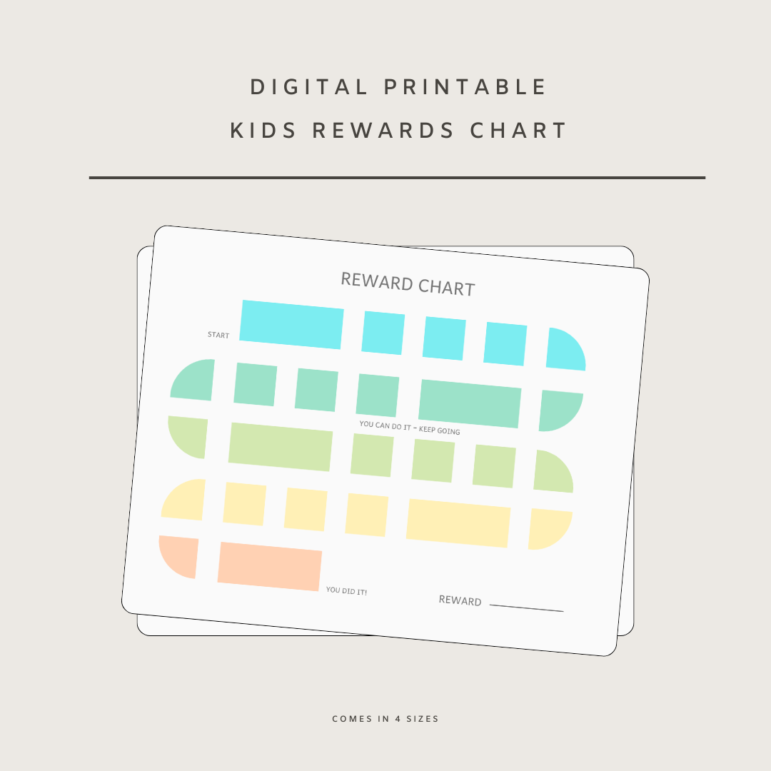 Children's Rewards Chart Printable DIGITAL DOWNLOAD