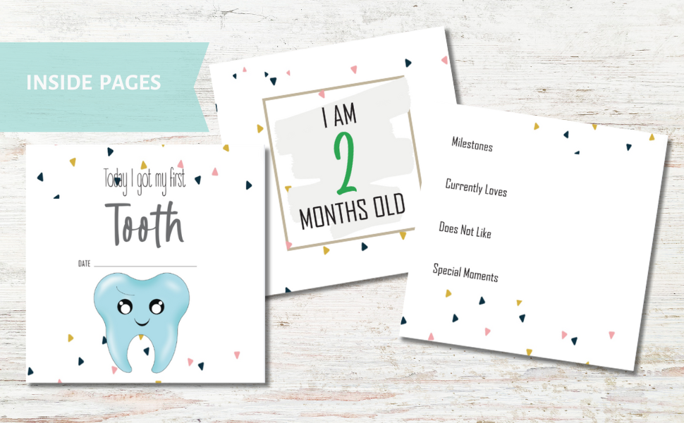 My Baby’s 1st Year Milestone Book inside pages