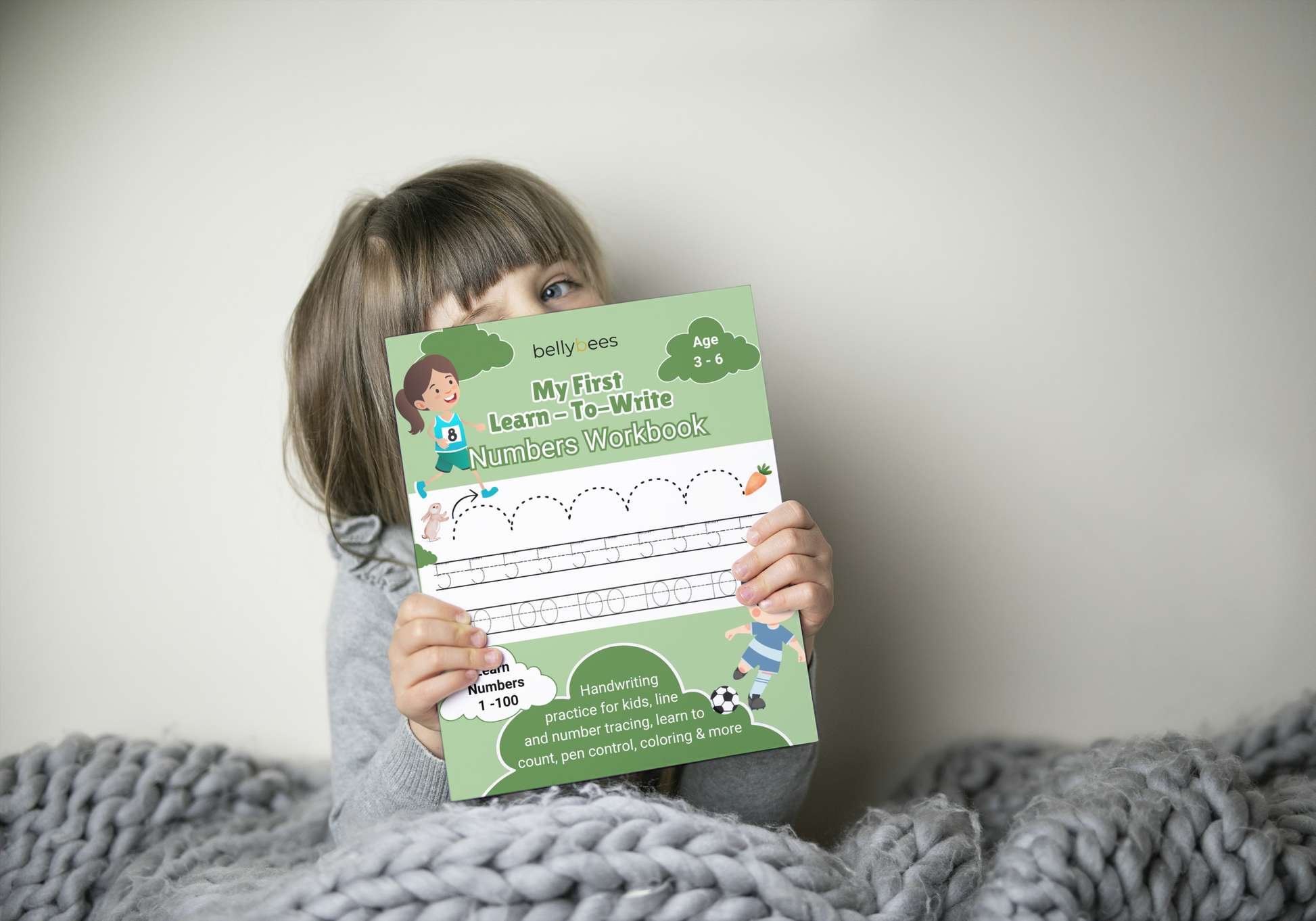 My First Learn to write number workbook with child