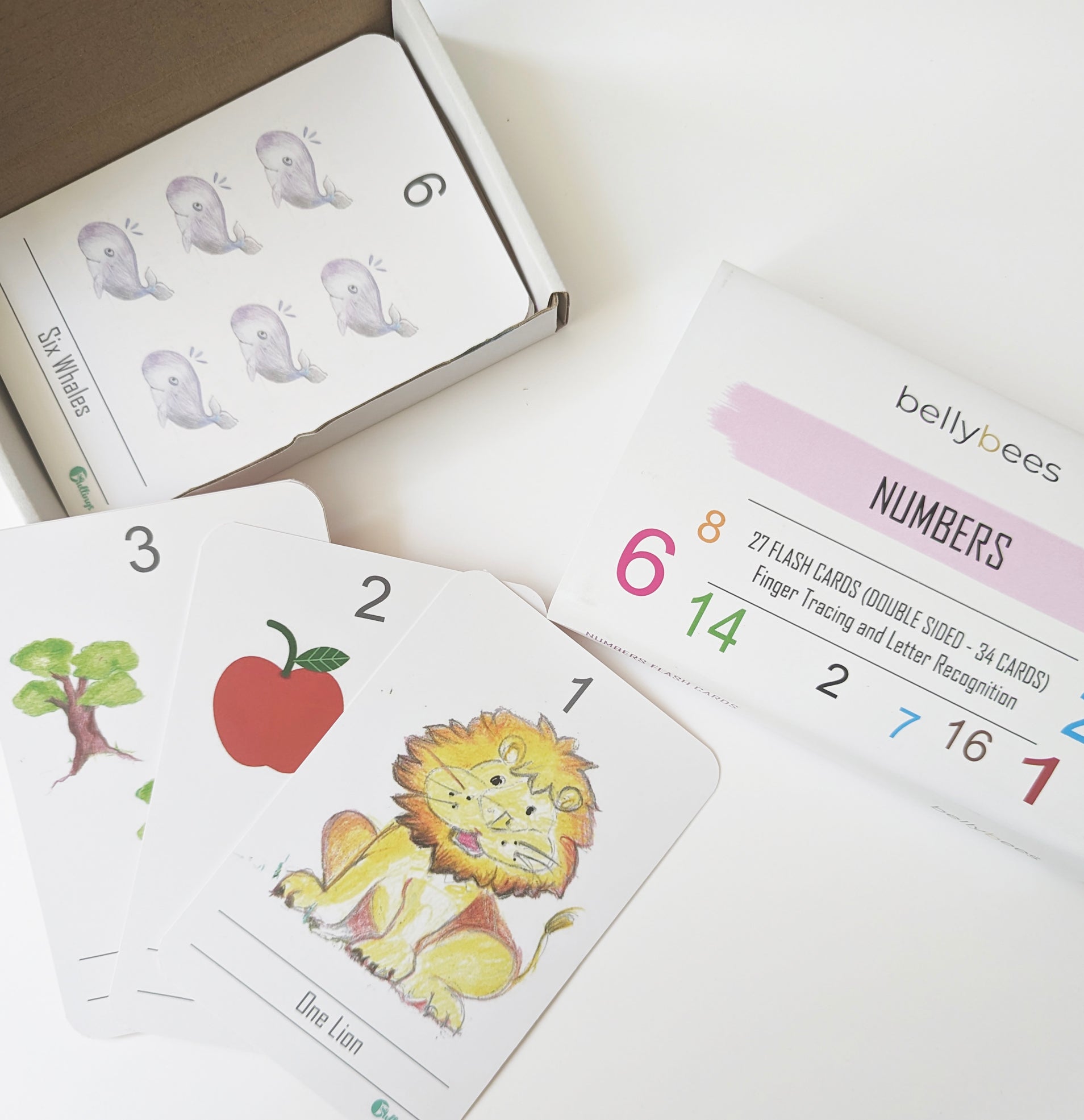 Number Math Flashcards inside box