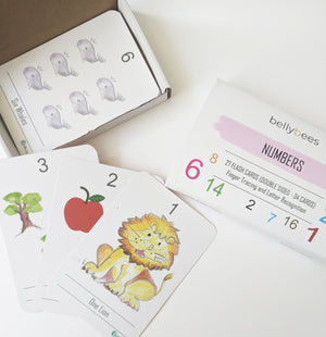 Number Math Flashcards inside box