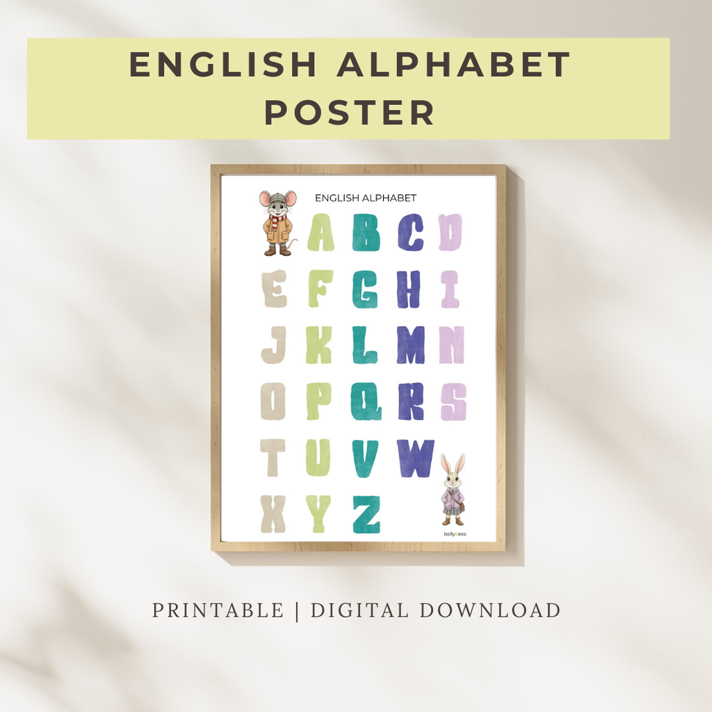 ABC Alphabet Poster Printable Set - DIGITAL DOWNLOAD