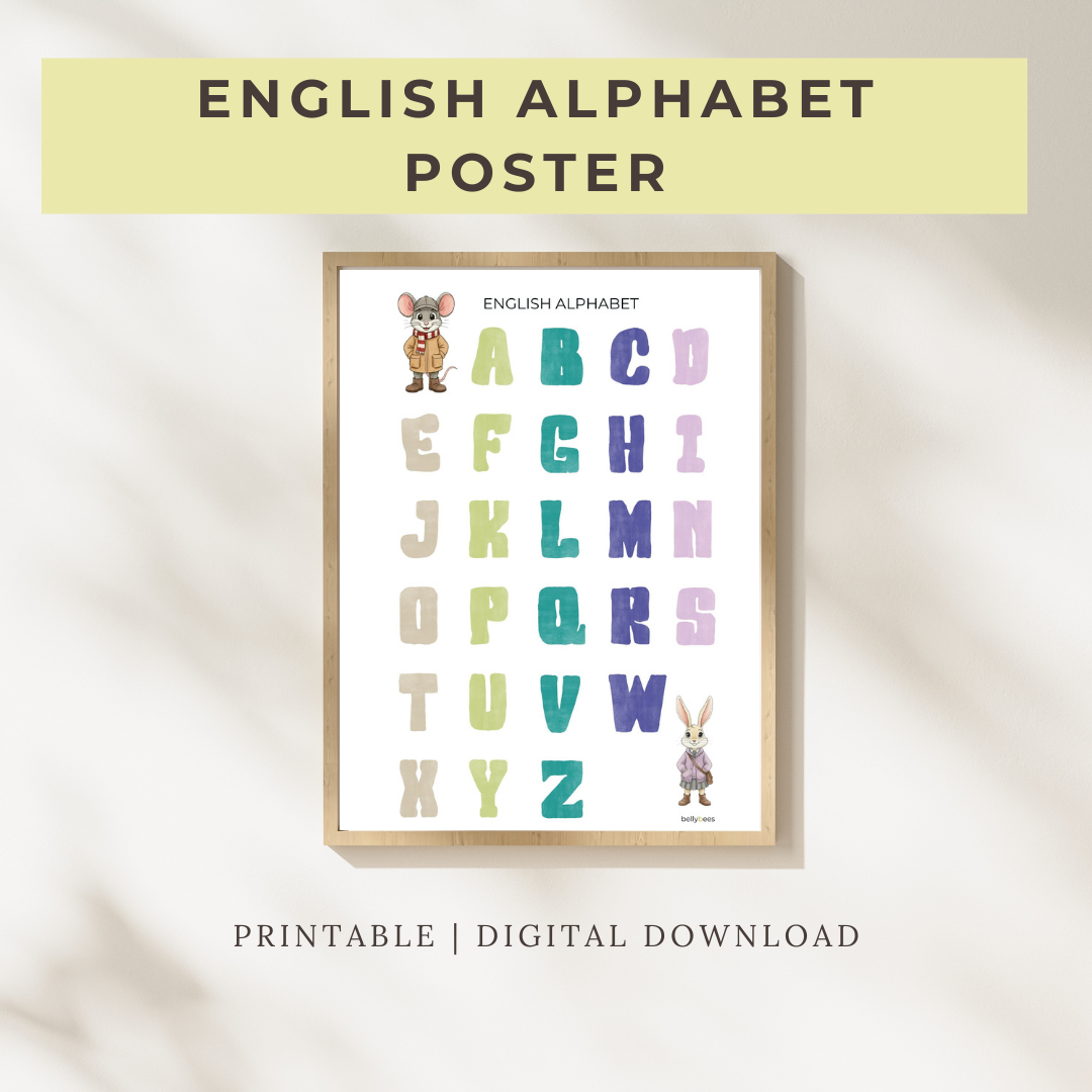 ABC Alphabet Poster Printable Set - DIGITAL DOWNLOAD