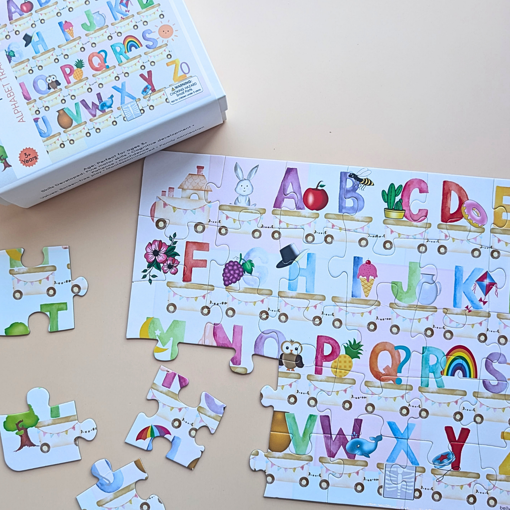 Alphabet Train Puzzle for Kids (30-Piece Educational Puzzle)