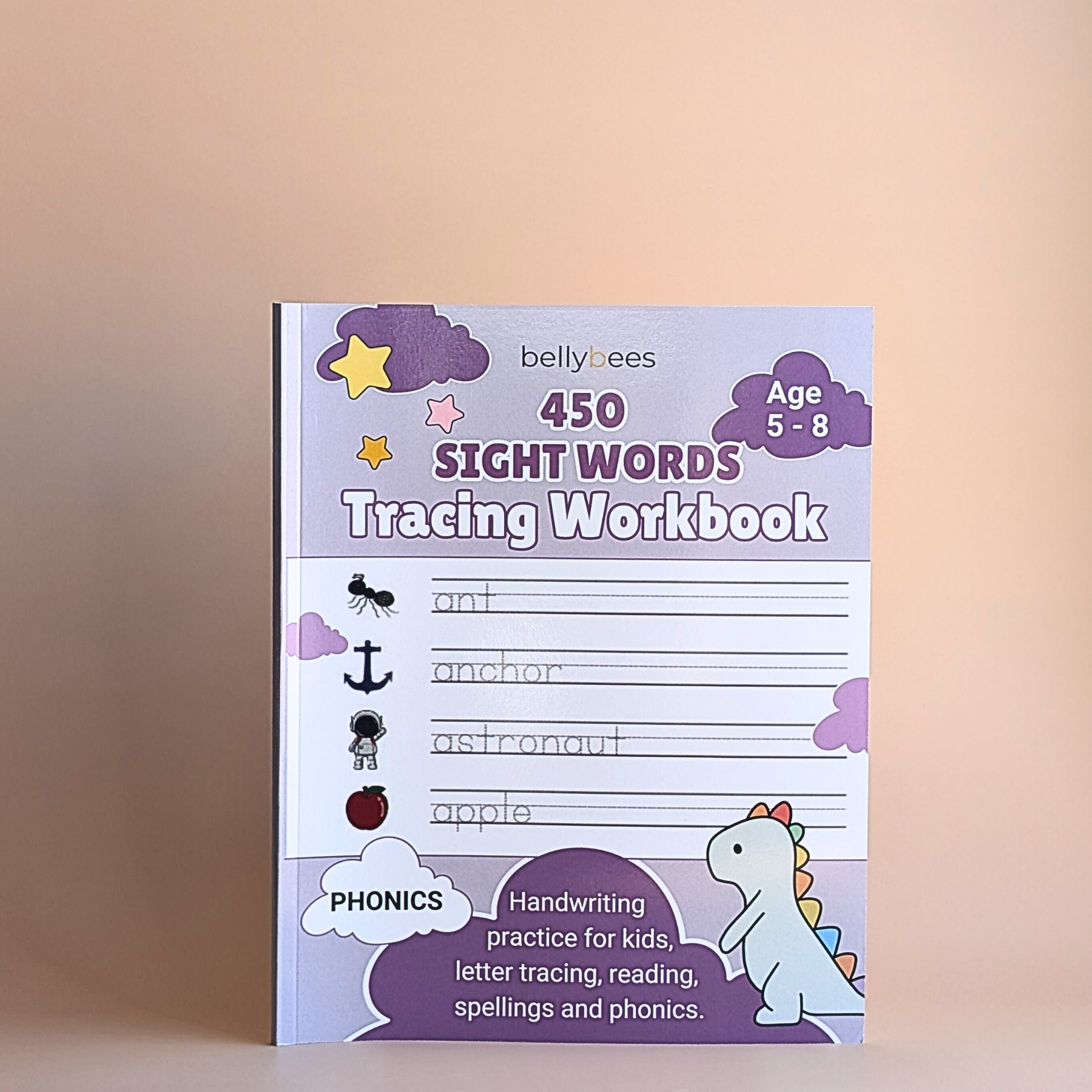 450 Sight Words Tracing Workbook, handwriting practice for kids