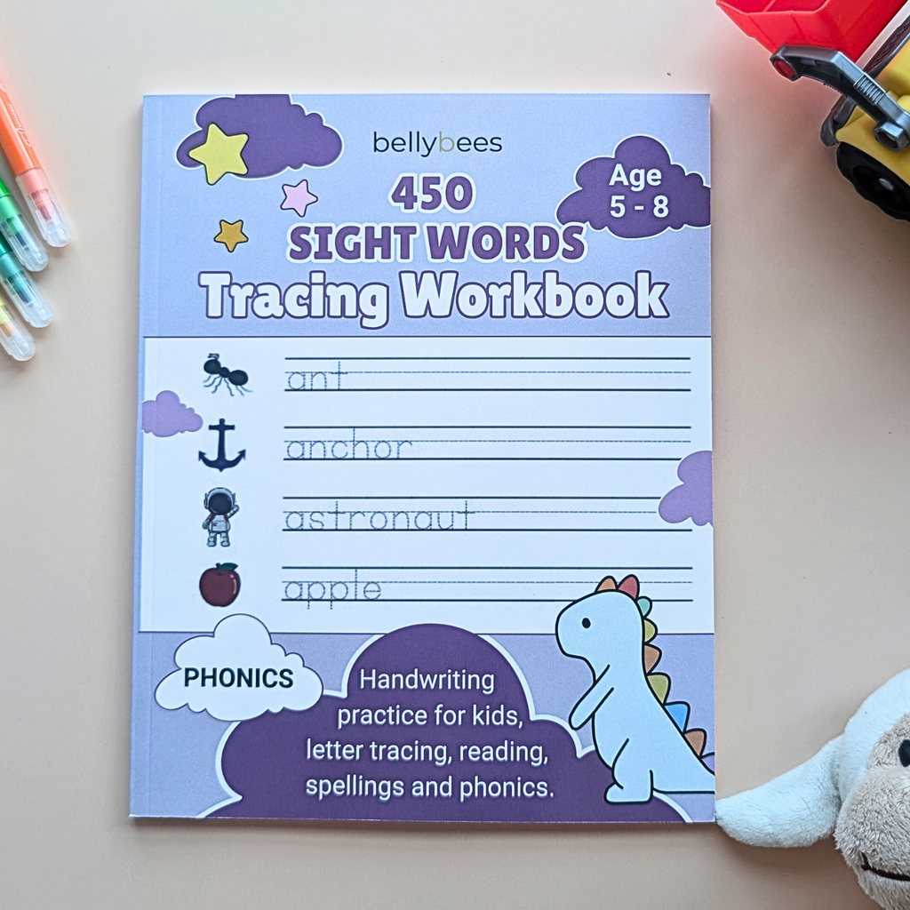 450 Sight Words Tracing Workbook, handwriting practice for kids