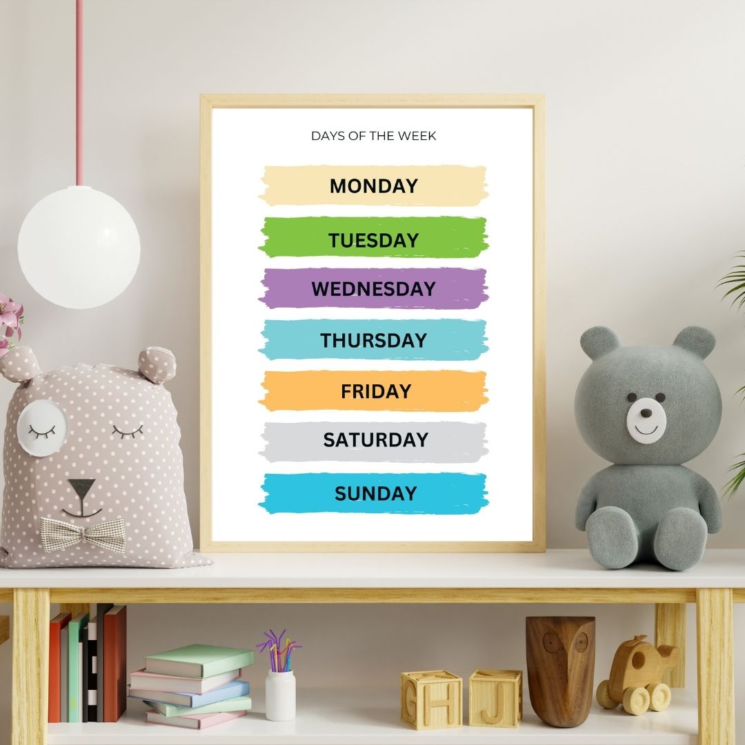 Days of the week Poster - PRINTED