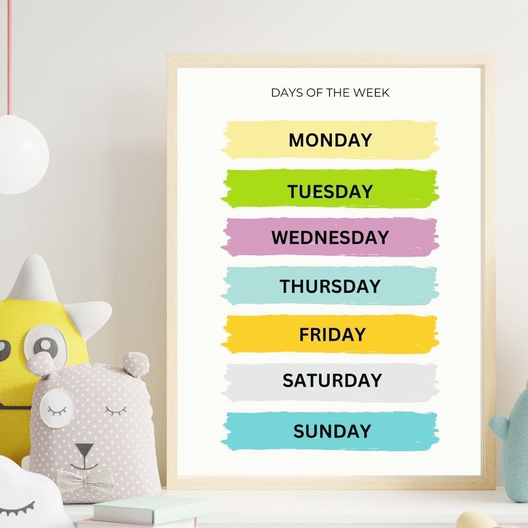 Days of the week Poster - PRINTED