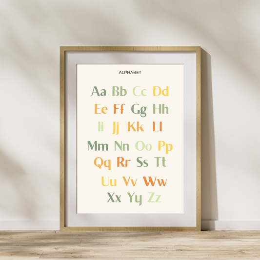 Green ABC Poster, Digital Download