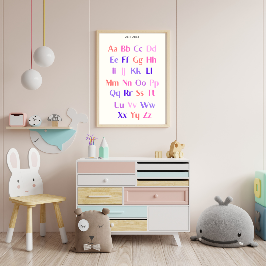 Pink ABC Poster - PRINTED