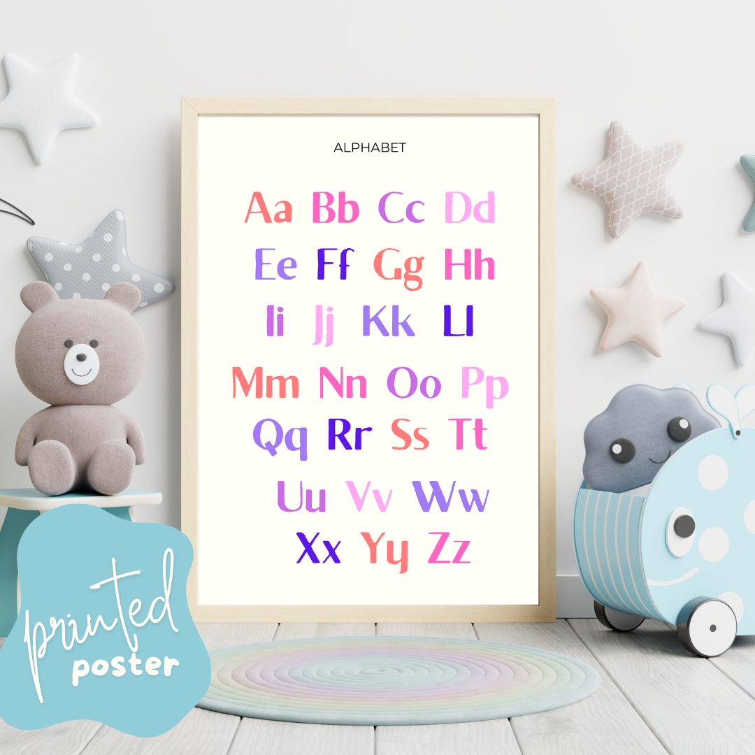 Pink ABC Poster - PRINTED